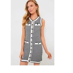 NWT Tuckernuck Pomander Place Navy Stripe Bardot Dress